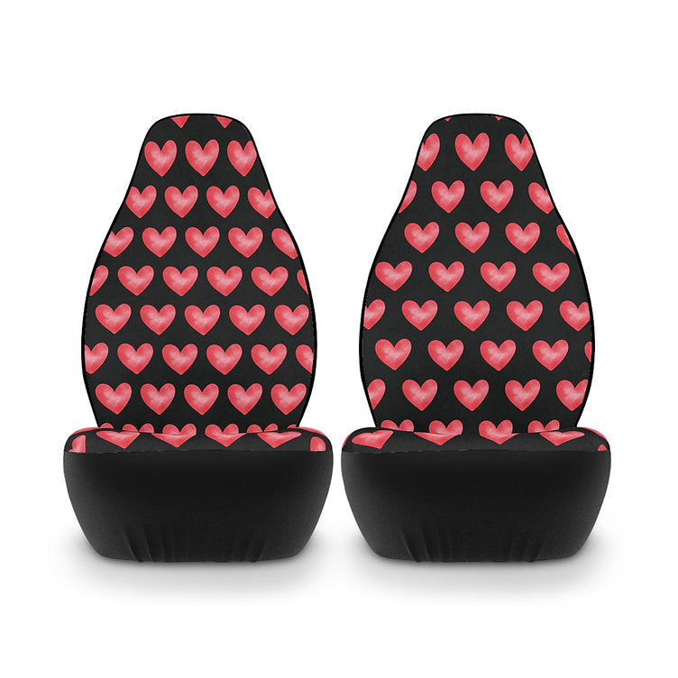 Hearts Polyester Car Seat Covers