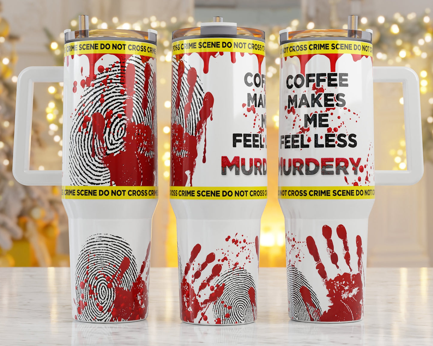 Coffee Makes Me Feel Less Murdery 40 oz Tumbler