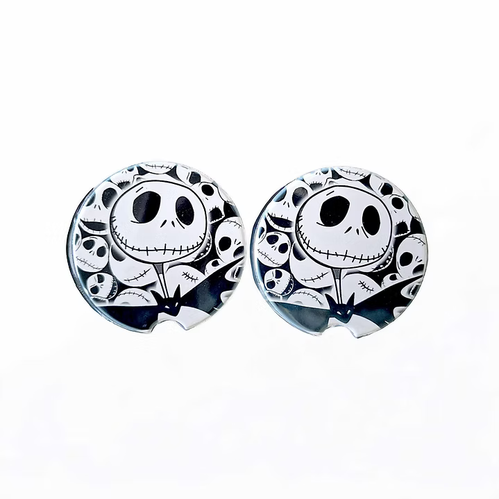 Skellington Car Coaster Set