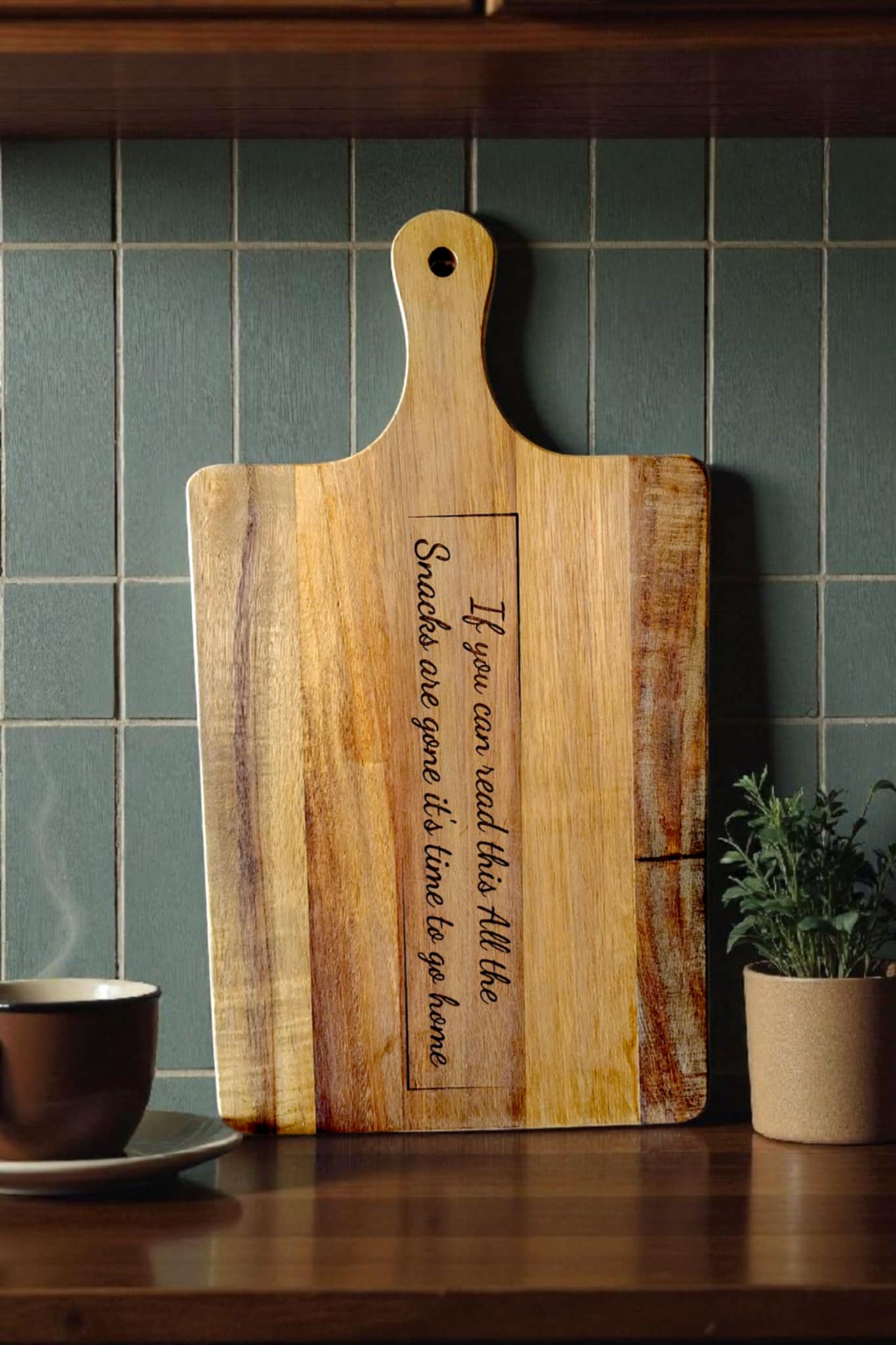 If You Can Read This All The Snacks Are Gone It's Time To Go Home Large Cutting Board