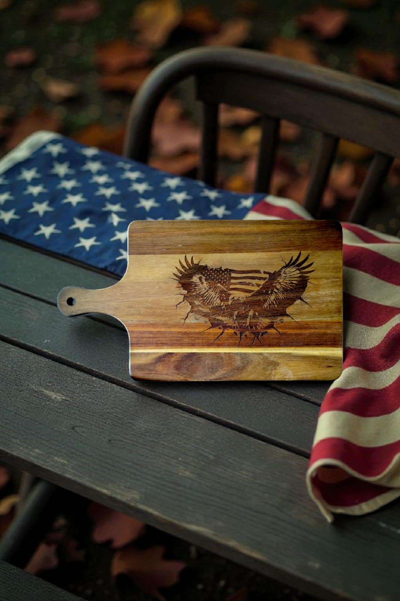 American Eagle And Flag Cutting Board