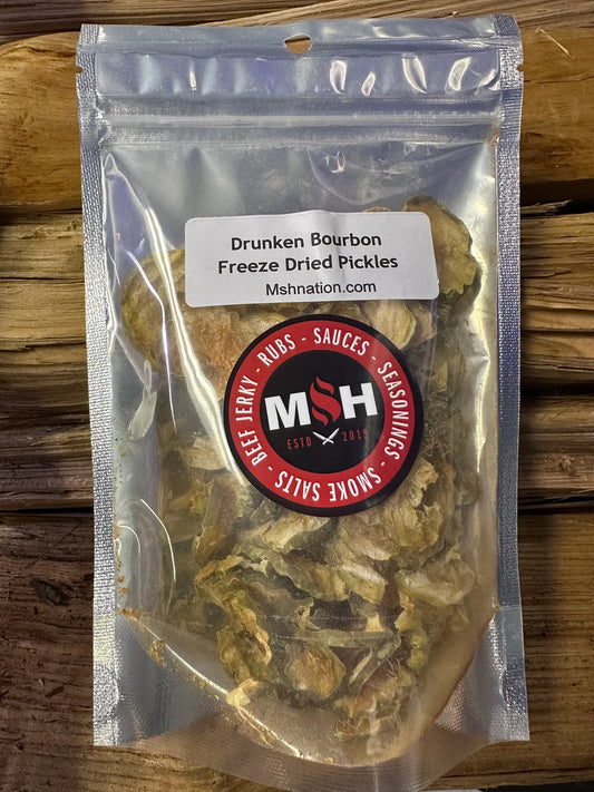 Bourbon Freeze-Dried Pickles