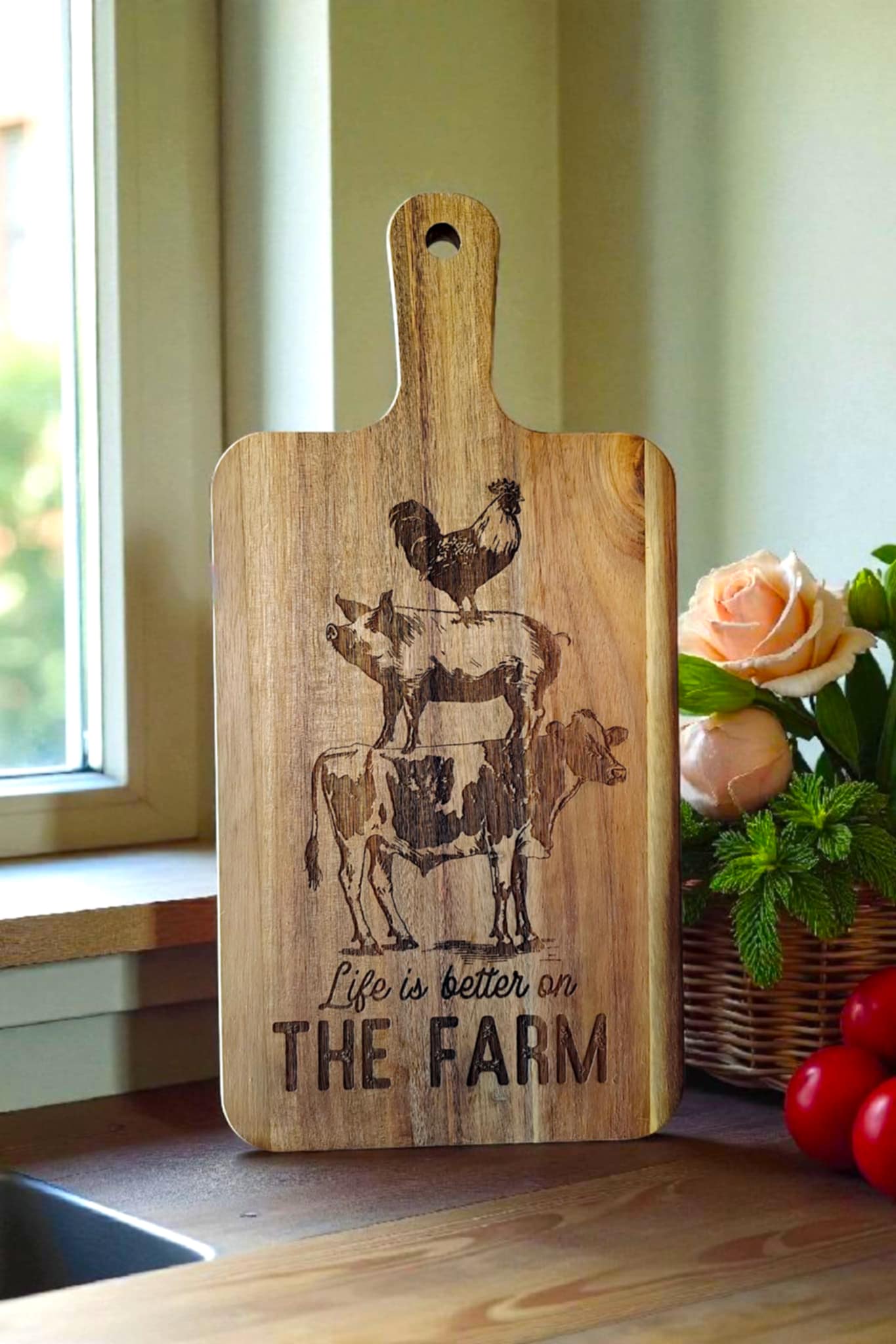 Life Is Better On The Farm Small Cutting Board