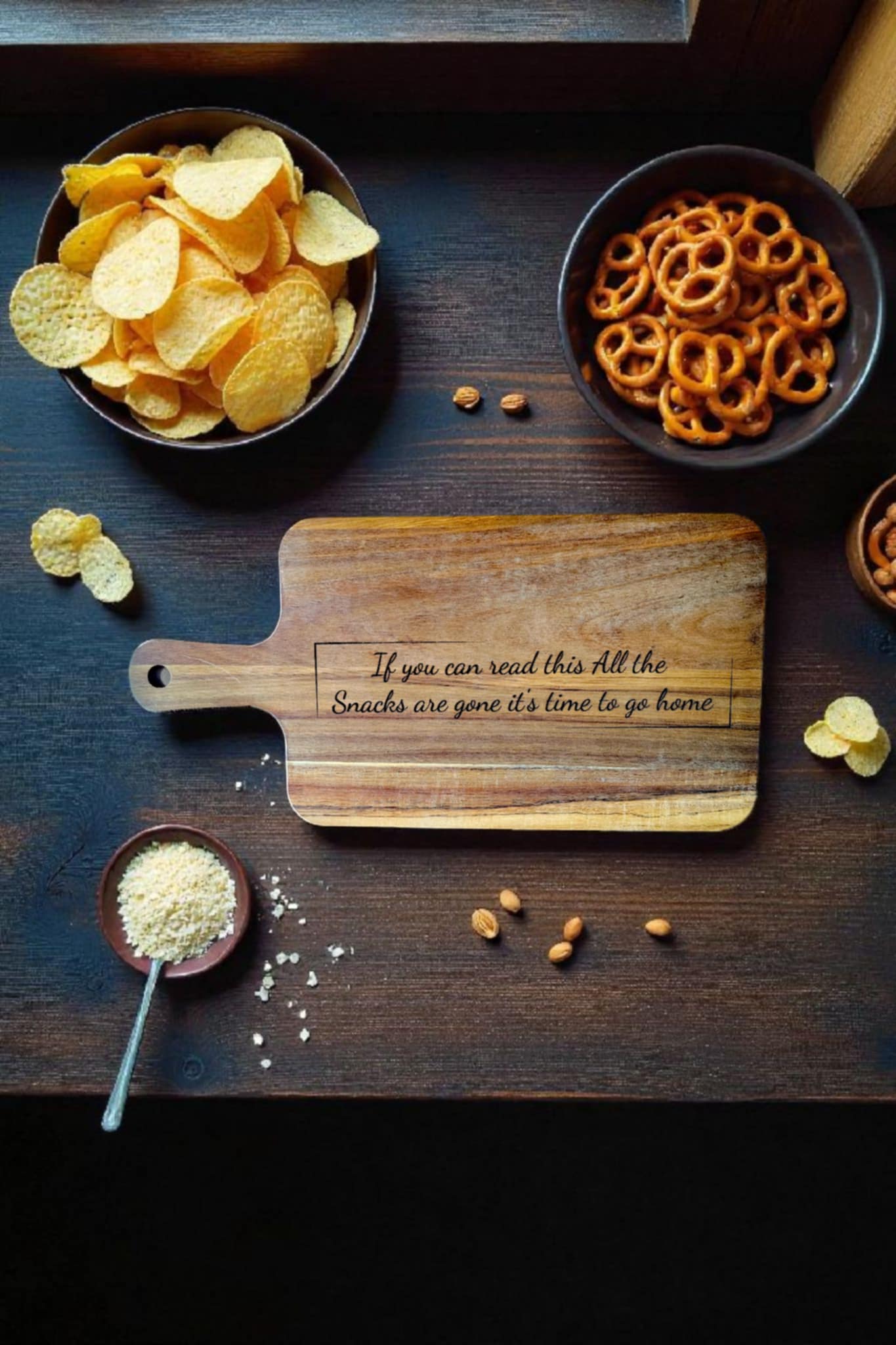 If You Can Read This All The Snacks Are Gone It's Time To Go Home Small Cutting Board