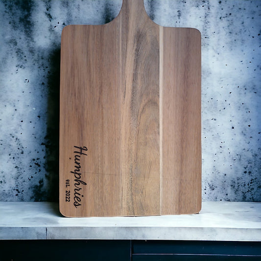Custom Rectangle Acacia Wood Cutting Board with Handle