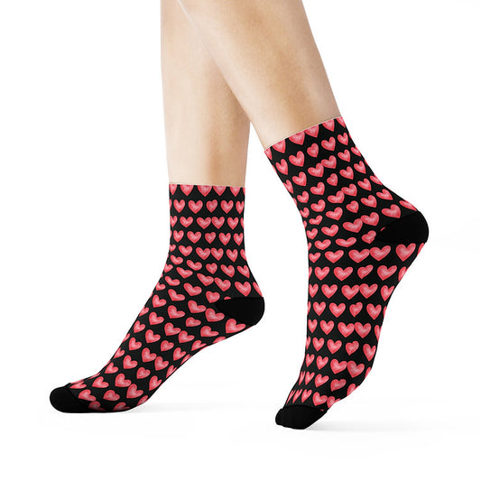 Hearts Crew Socks