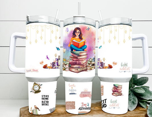 Book Lover 40 oz Tumbler
