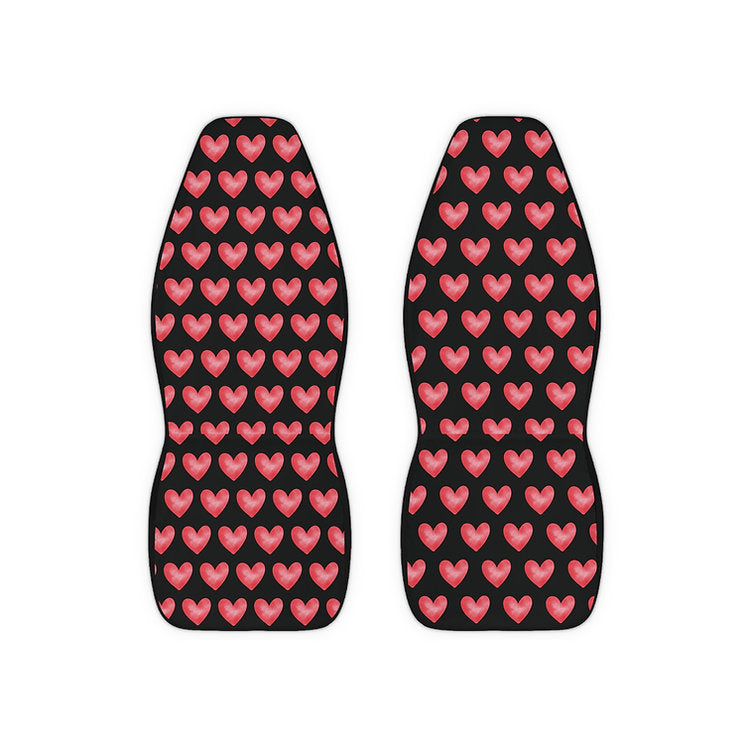 Hearts Polyester Car Seat Covers