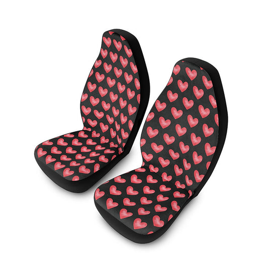 Hearts Polyester Car Seat Covers
