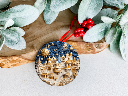 3D Golden Town Ornament