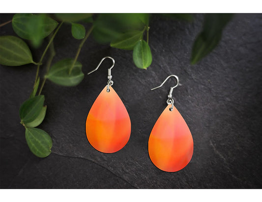 Abstract Orange Earrings