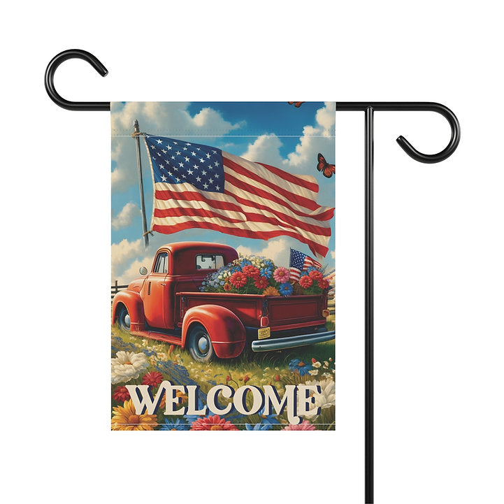 Welcome 4th Of July Garden & House Banner