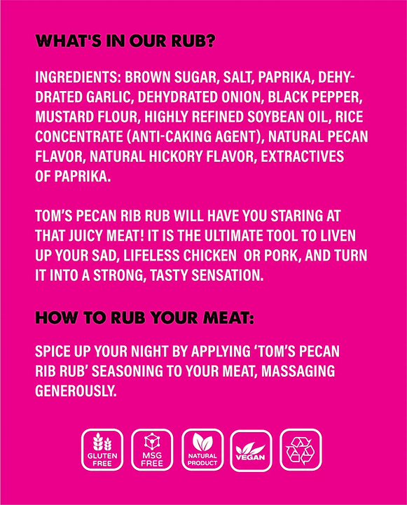 Pecan Tom's Rib Rub