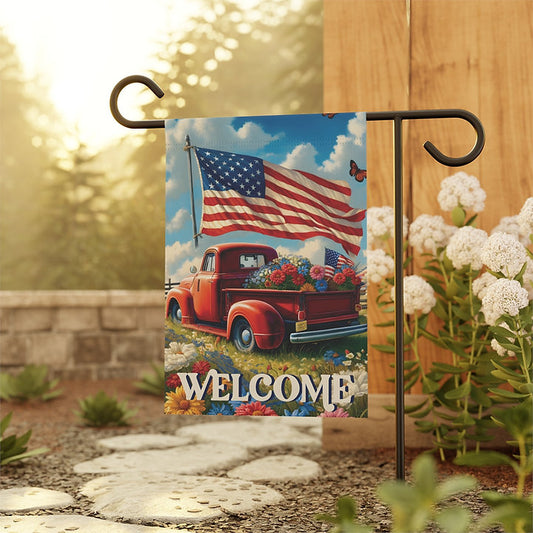 Welcome 4th Of July Garden & House Banner